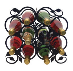 Wine Rack - Iron Leaf - 10 Bottles